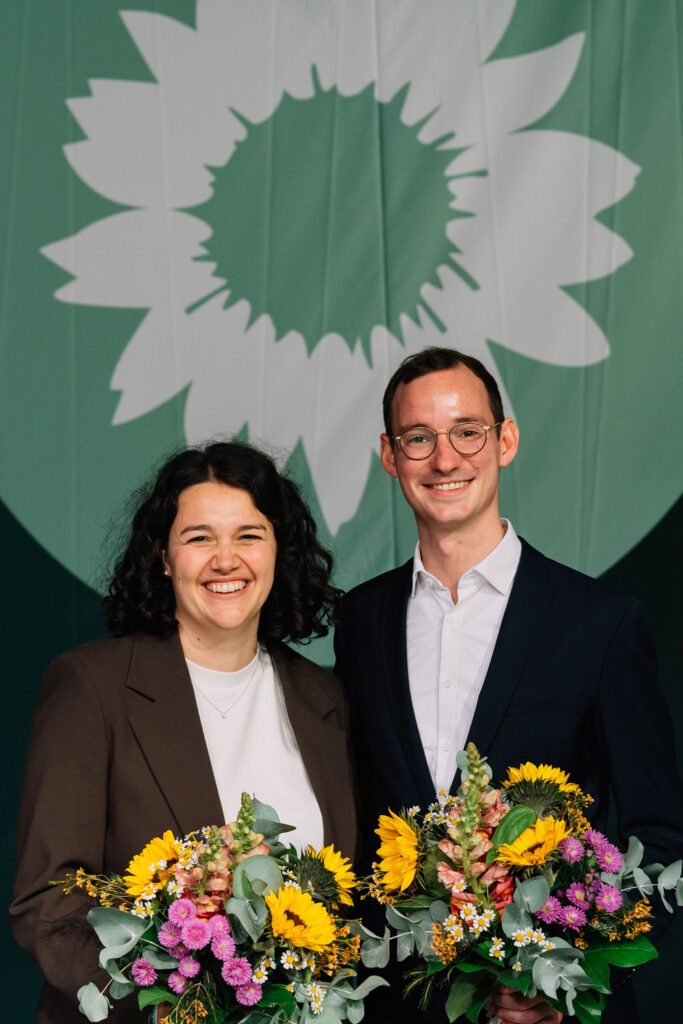 Clara Wellhäußer und Jan-Lukas Schmitt auf der Landesdelegiertenkonferenz in Offenburg 2026